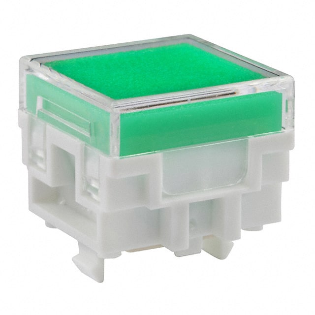 AT477JF CAP PUSHBUTTON SQUARE CLEAR/GRN