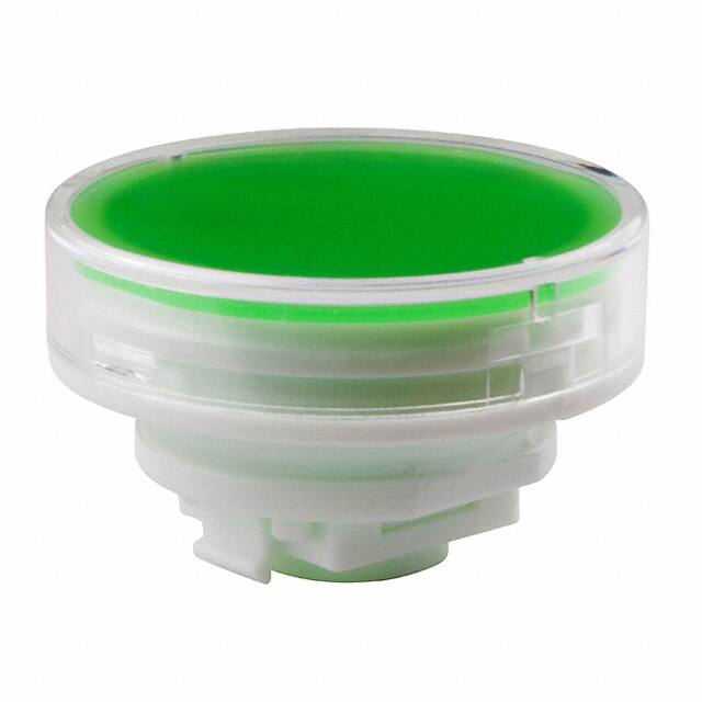 AT4179JF CAP PUSHBUTTON ROUND CLEAR/GREEN