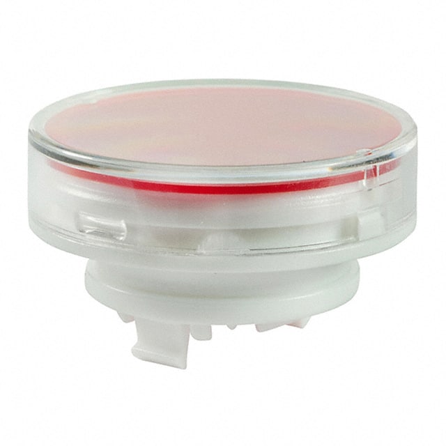AT4165JC CAP PUSHBUTTON ROUND CLEAR/RED