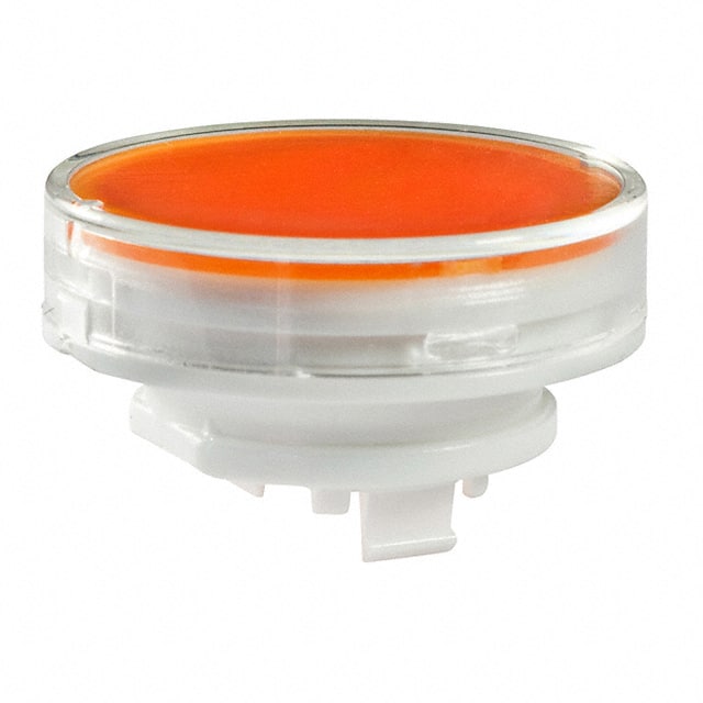 AT4165JD CAP PUSHBUTTON ROUND CLR/AMBER