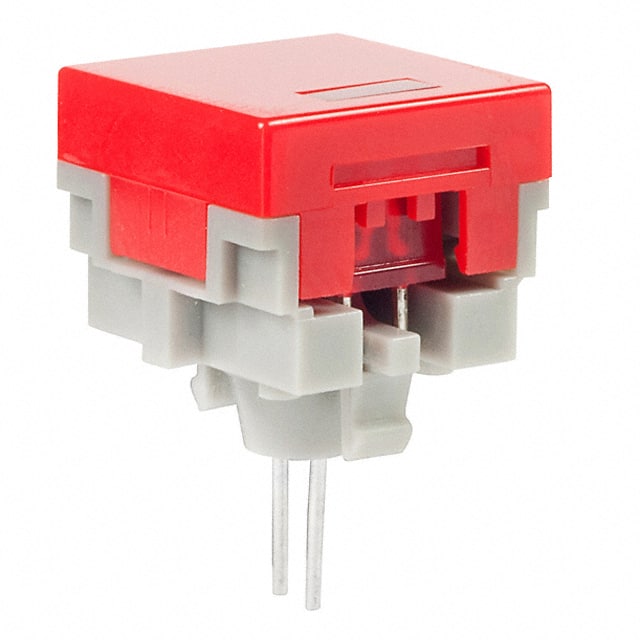 AT480CC CAP PUSHBUTTON SQ RED/RED LED