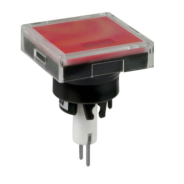 AT3010C24JC CAP PUSHBUTTON SQUARE CLEAR/RED