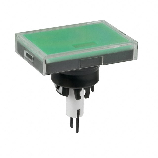 AT3012F24JF CAP PUSHBUTTON RECT CLEAR/GREEN
