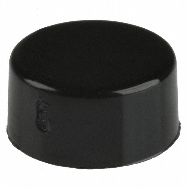 3S1-C2-2 CAP PUSHBUTTON ROUND BLACK