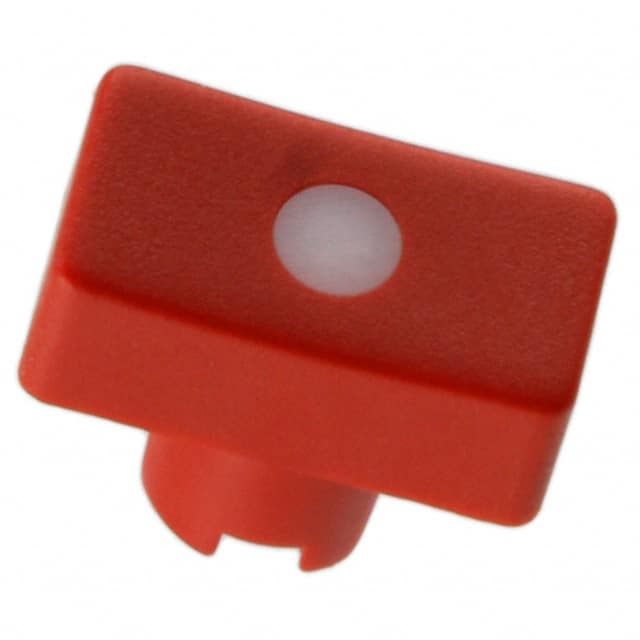 1RS086 CAP TACT RECT RED/FROST WHT LENS