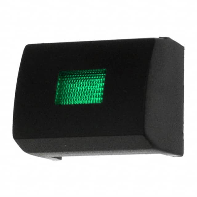 1H092 CAP TACTILE RECT BLK/GRN LENS