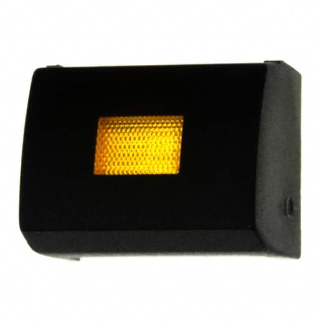 1H094 CAP TACTILE RECT BLK/YELLOW LENS