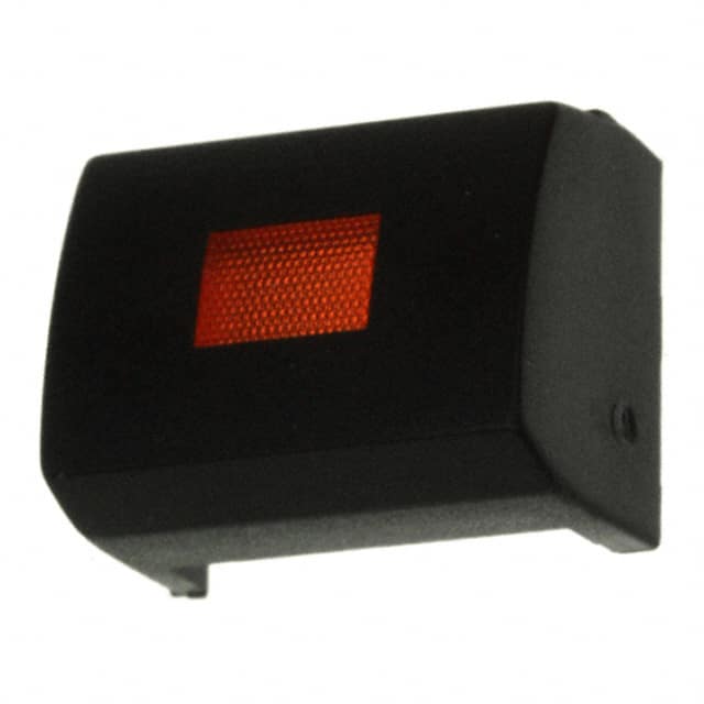 1H098 CAP TACTILE RECT BLK/RED LENS