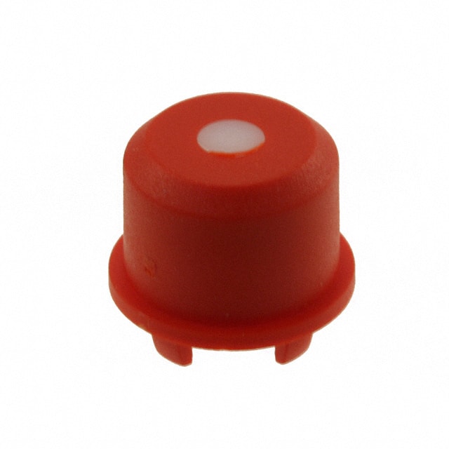 1ES086 CAP TACT RND RED/FROSTD WHT LENS