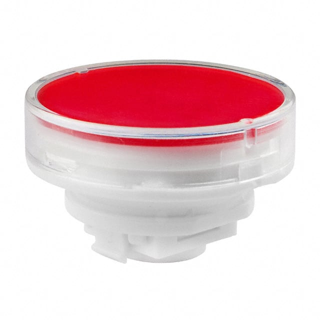 AT4179JC CAP PUSHBUTTON ROUND CLEAR/RED