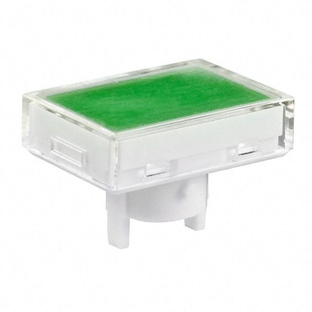 AT4159JF CAP PUSHBUTTON RECT CLEAR/GREEN