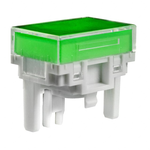 AT4177JF CAP PUSHBUTTON RECT CLEAR/GREEN