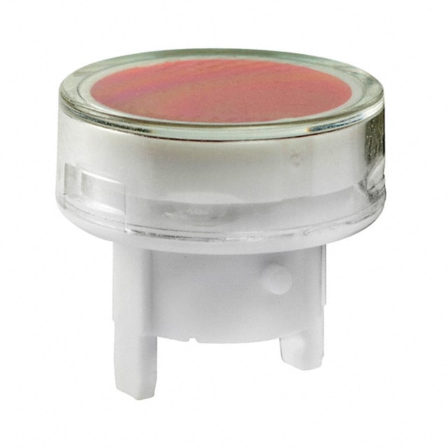 AT4160JC CAP PUSHBUTTON ROUND CLEAR/RED