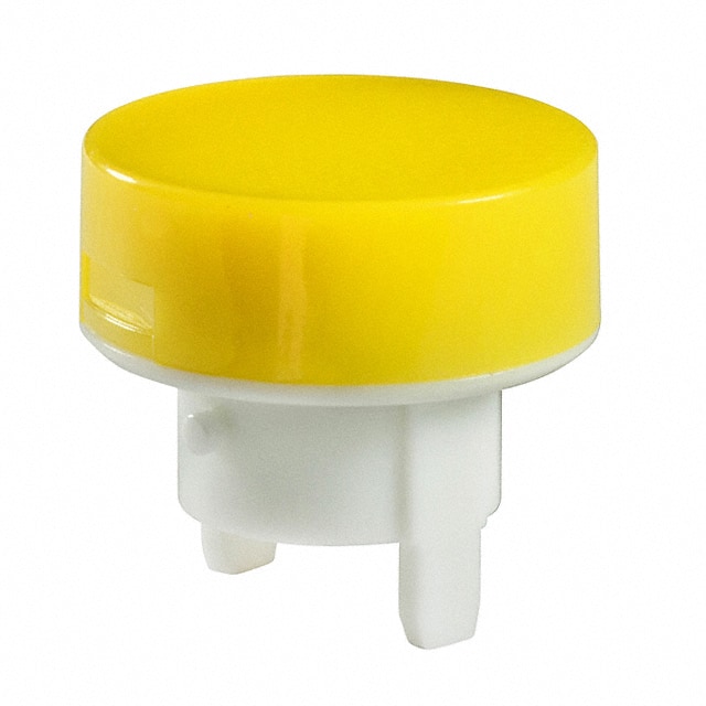 AT486EB CAP PUSHBUTTON ROUND YEL/WHITE