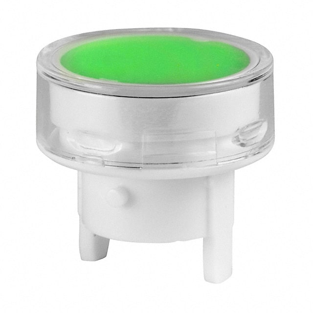 AT4160JF CAP PUSHBUTTON ROUND CLEAR/GREEN