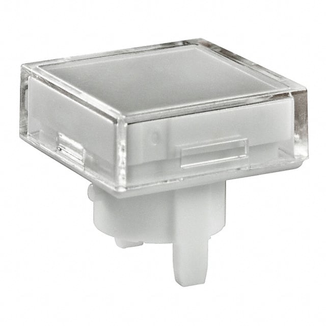 AT487JB CAP PUSHBUTTON SQUARE CLEAR/WHT