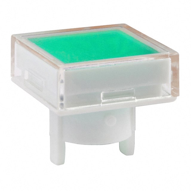 AT487JF CAP PUSHBUTTON SQUARE CLEAR/GRN