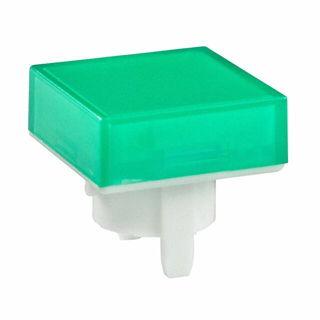 AT485FB CAP PUSHBUTTON SQUARE GRN/WHITE