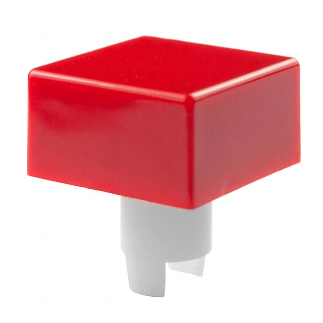AT419C CAP PUSHBUTTON SQUARE RED