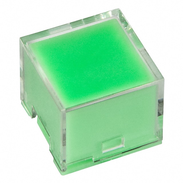AT3022JF CAP PUSHBUTTON SQUARE CLEAR/GRN