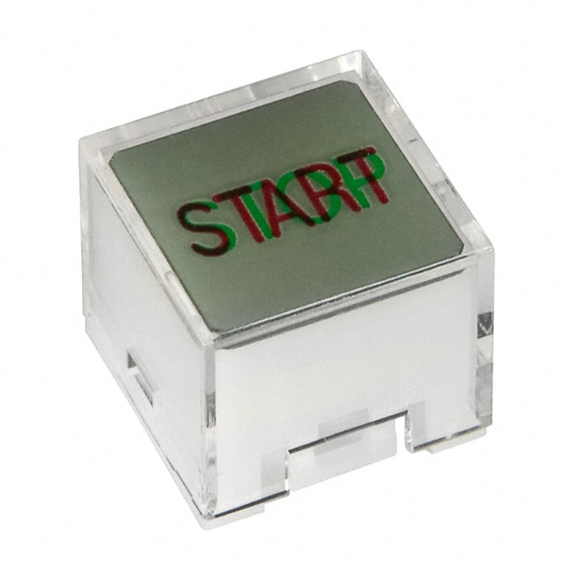 AT3023J02 CAP PUSHBUTTON SQ CLEAR/GRN/RED