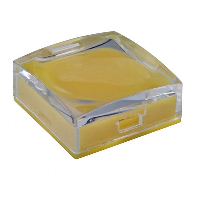 AT3073JE CAP PUSHBUTTON SQUARE CLEAR/YEL