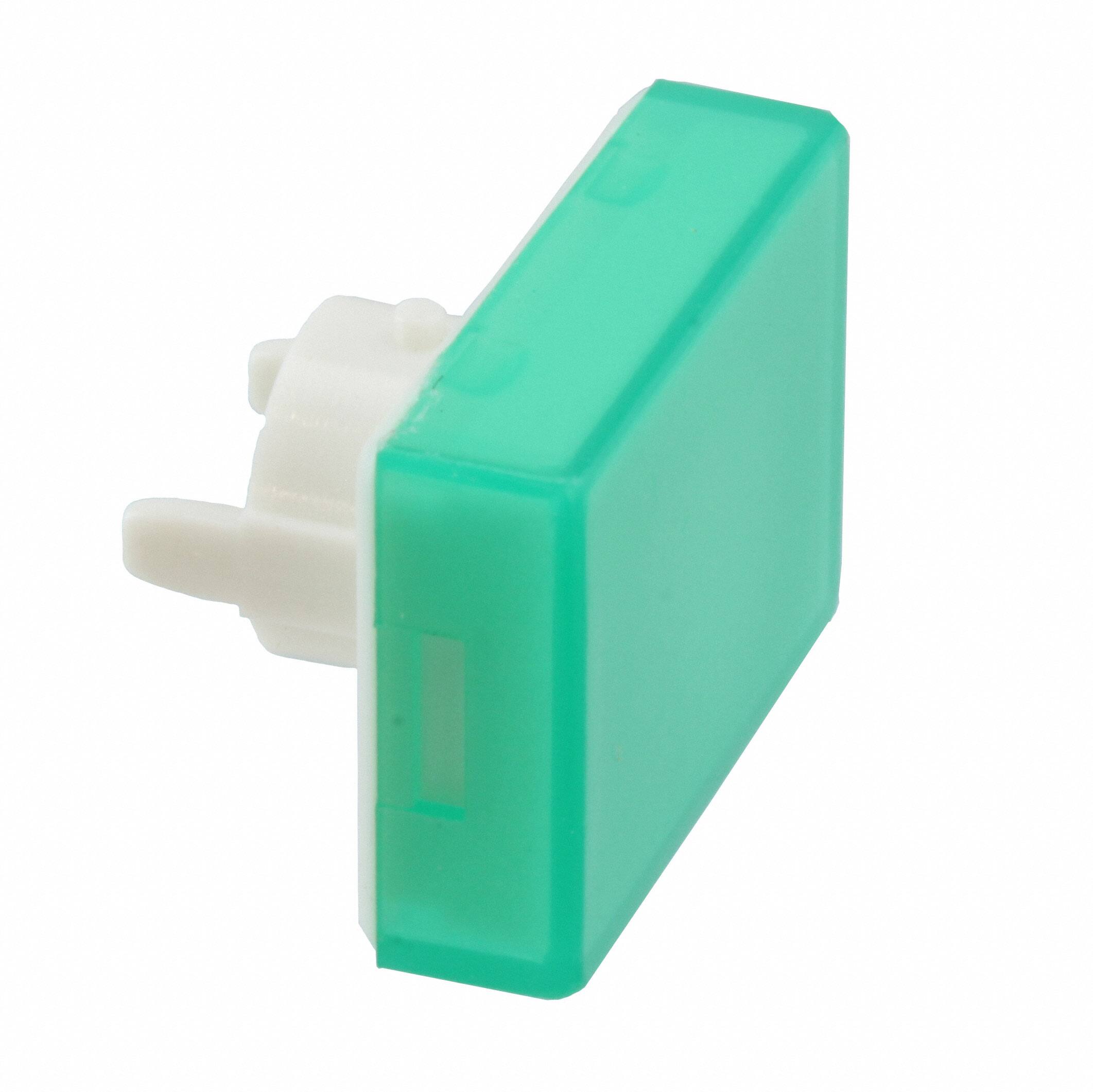 AT4021FB CAP PUSHBUTTON RECT GREEN/WHITE