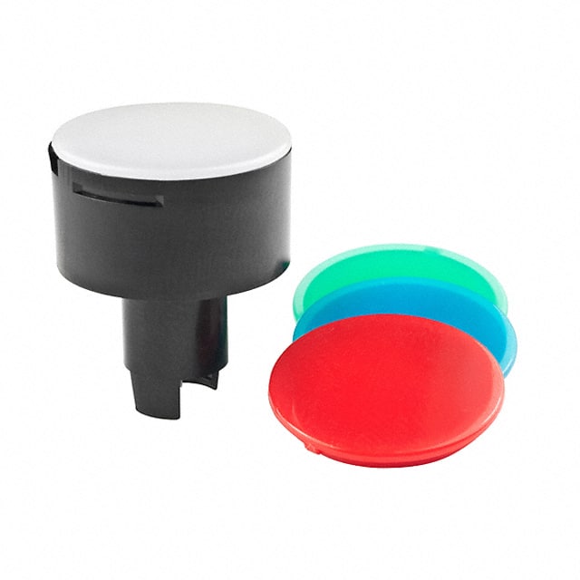AT446 CAP PUSHBUTTON ROUND BLACK