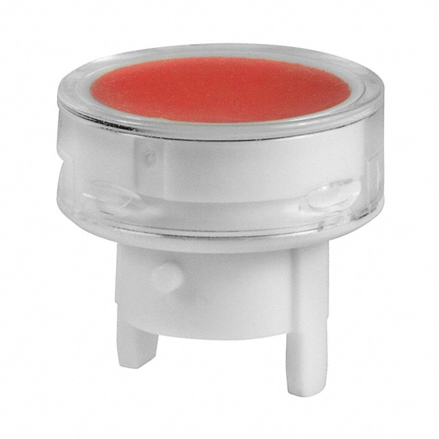 AT488JC CAP PUSHBUTTON ROUND CLEAR/RED