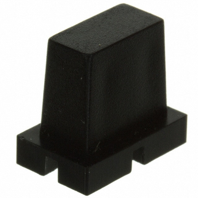 160530 CAP PUSHBUTTON RECTANGULAR BLACK
