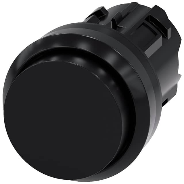 3SU10000BB100AA0 PUSHBUTTON, MOM, BLK, RAISED