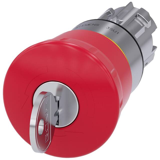 3SU10501HF200AA0 EMERG-STOP,KEY RELEASE RED MH CA