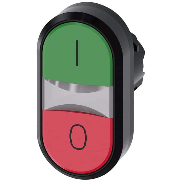 3SU10003AB420AK0 TWIN BUTTON, MOM, GREEN/RED