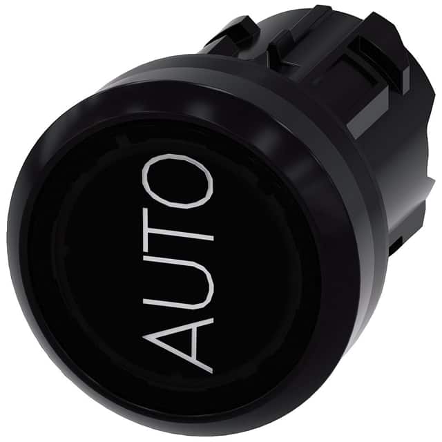 3SU10010AB100AQ0 PUSHBUTTON, MOM, BLK, FLUSH