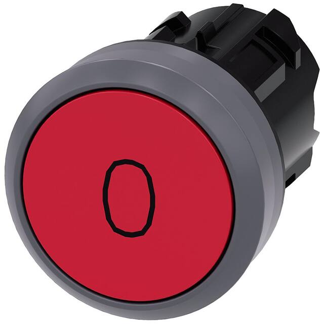 3SU10300AB200AD0 PUSHBUTTON, MOM, RED, FLUSH
