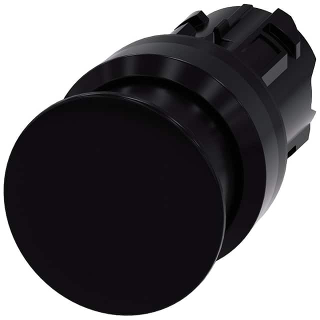 3SU10001AD100AA0 PUSHBUTTON, MOM, BLK, MH CAP O30