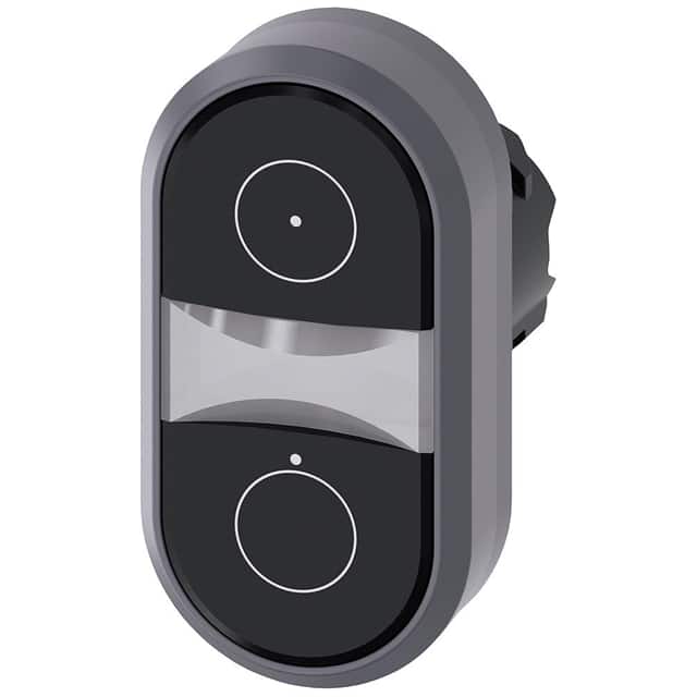 3SU10303AB110AQ0 TWIN BUTTON, MOM, BLACK/BLACK