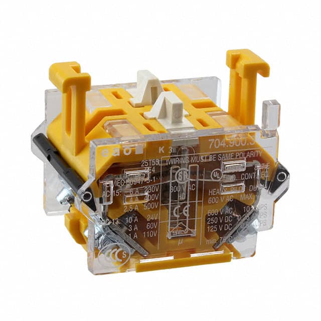 704.900.3 CONTACT BLOCK DPST-NO 10A 500V