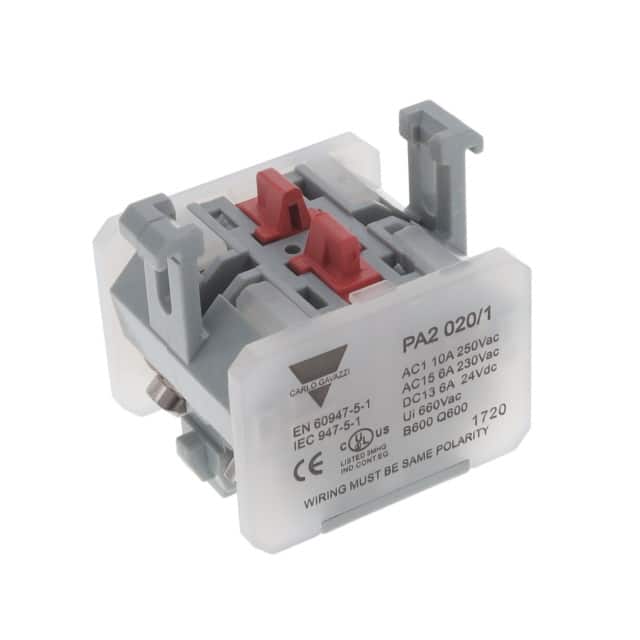 PA2020/1 CONTACT BLOCK DPST-NC 10A 250V