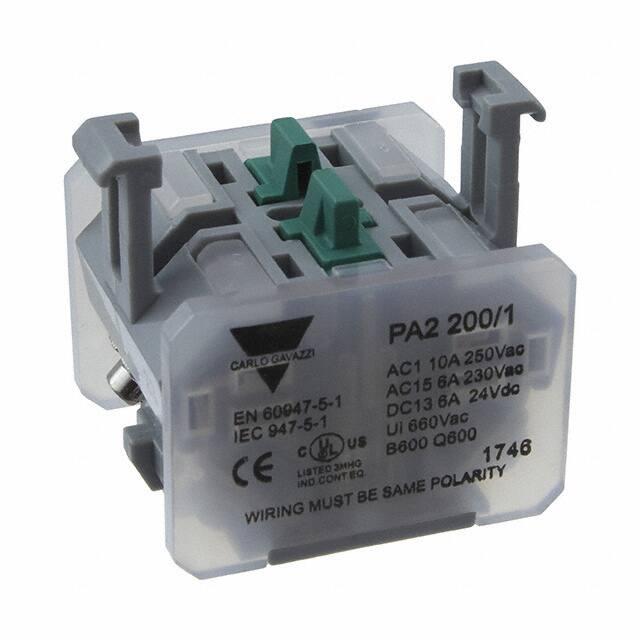PA2200/1 CONTACT BLOCK DPST-NO 10A 250V