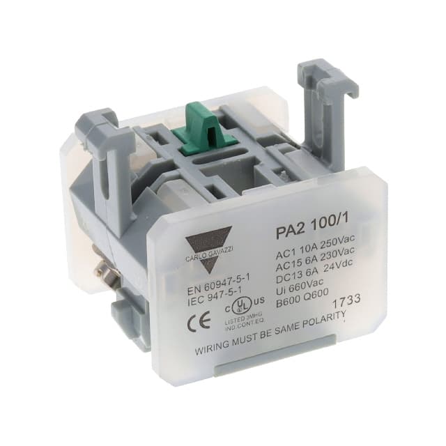 PA2100/1 CONTACT BLOCK SPST-NO 10A 250V