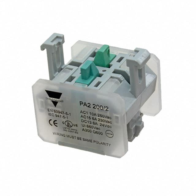 PA2200/2 CONTACT BLOCK DPST-NO 10A 250V