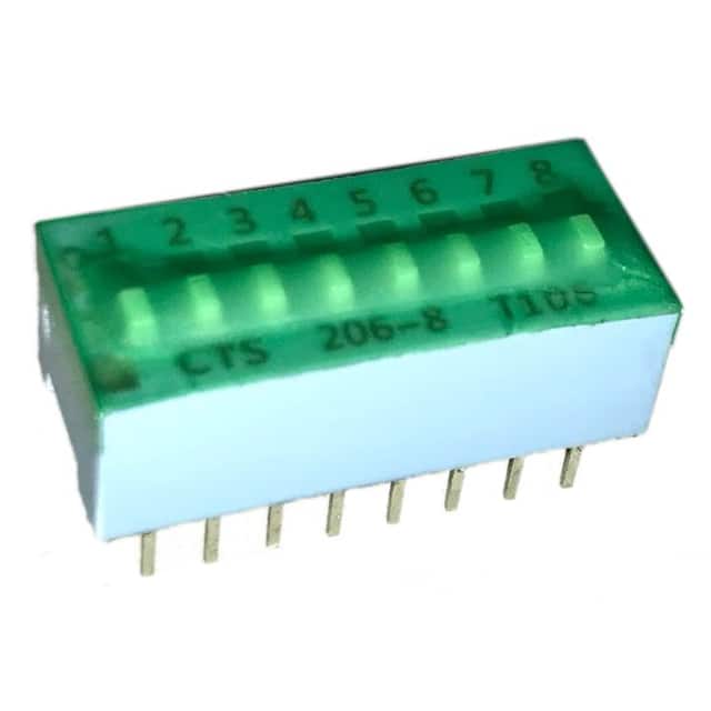 206-8ST SWITCH SLIDE DIP SPST 50MA 24V