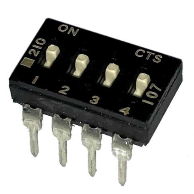 210-4MS SWITCH SLIDE DIP SPST 100MA 20V