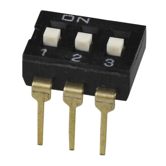 DS04-254-1L-03BK DIP SWITCH, SPST, 2.54 PITCH, RA