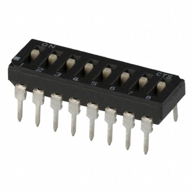 209-8LPST SWITCH SLIDE DIP SPST 100MA 20V
