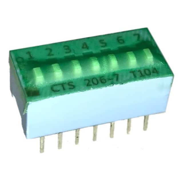 206-7ST SWITCH SLIDE DIP SPST 50MA 24V