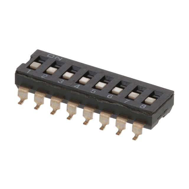 DS04-254-2-08BK-SMT DIP SWITCH, SPST, 2.54 PITCH, FL