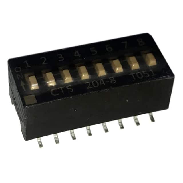 204-8ST SWITCH SLIDE DIP SPST 50MA 24V