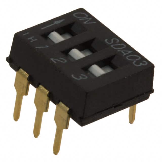 SDA03H0BD SWITCH SLIDE DIP SPST 25MA 24V
